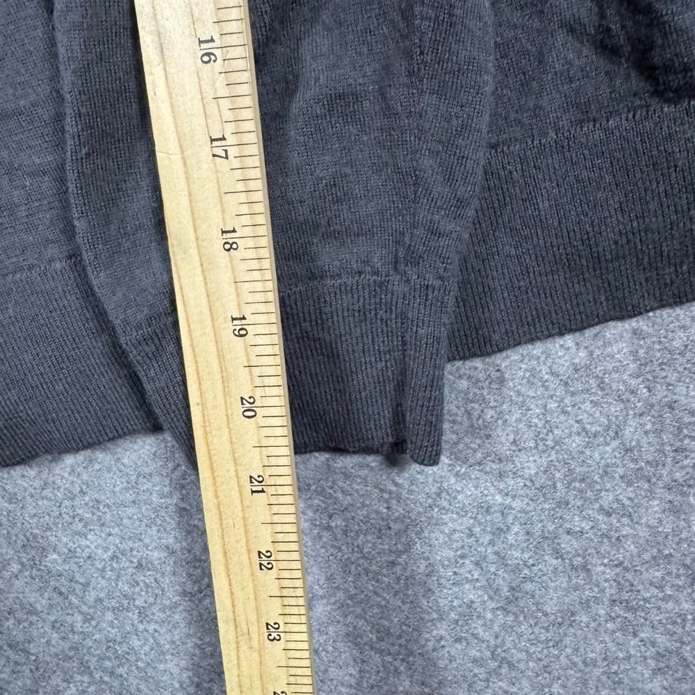 Banana Republic Mens XL Merino‎ Wool Crewneck Sweater Charcoal Gray Fine Knit